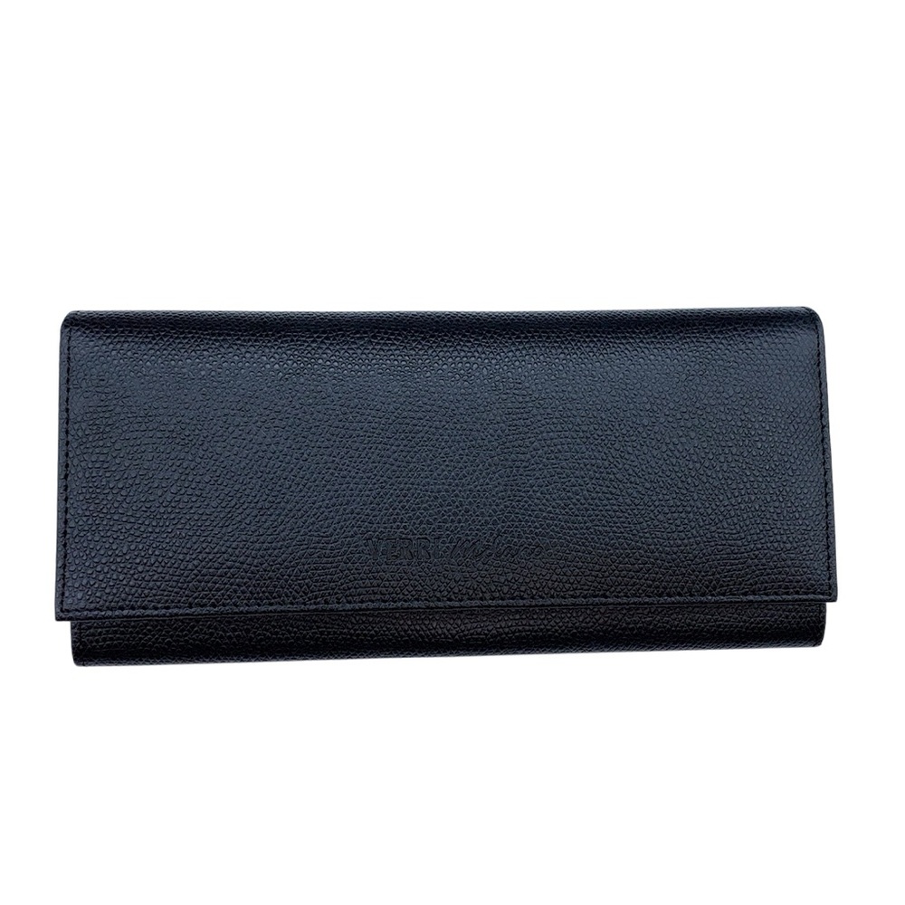 Verri Milano Black Leather Women's Long  Wallet